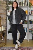 Duran Boxy Denim Jacket Black 
